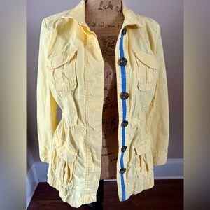 Old Navy Yellow Jacket with Blue Stripe